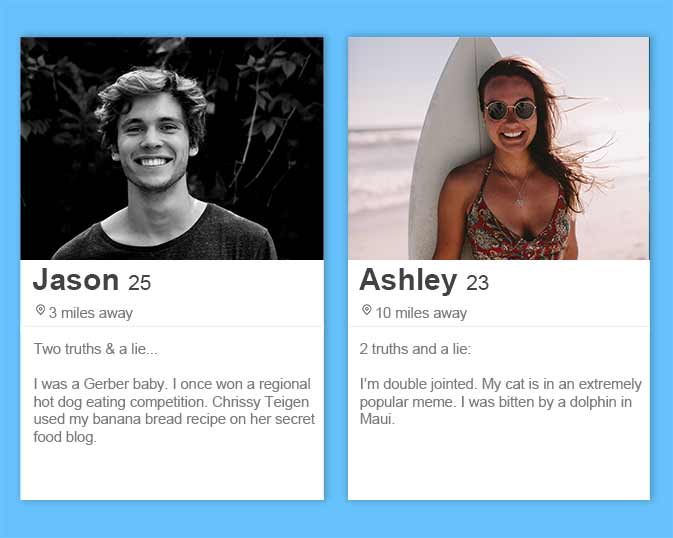 Funny Tinder Bio Examples for guys and for girls.