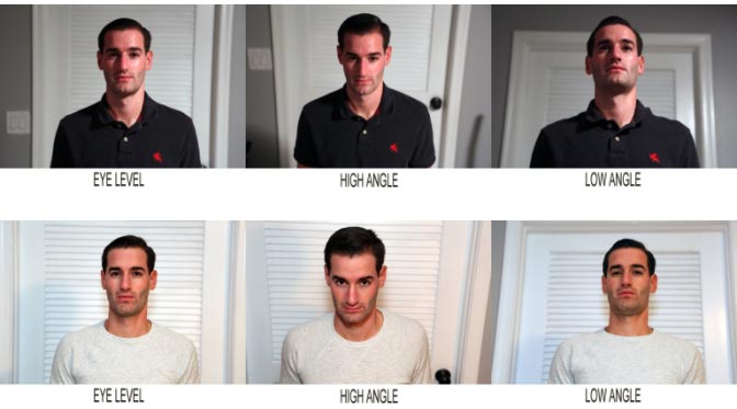 Get very different photo test results on Photofeeler by taking pictures above or below eye level